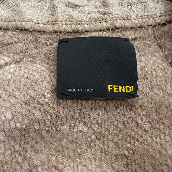Fendi Leather Lace Jacket like new